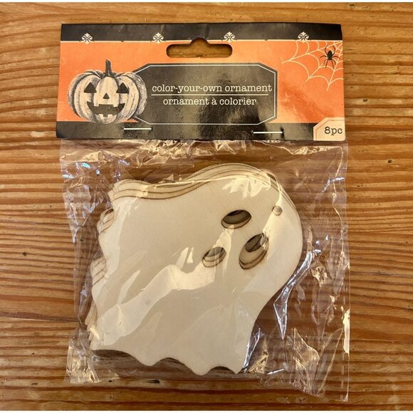 Halloween Color-Your-Own Ghost Ornaments New Packaged NIP - Picture 1 of 2